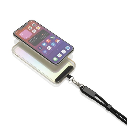 black Correa de muñeca para teléfono LoopAmp RCS RPET y cable 60W