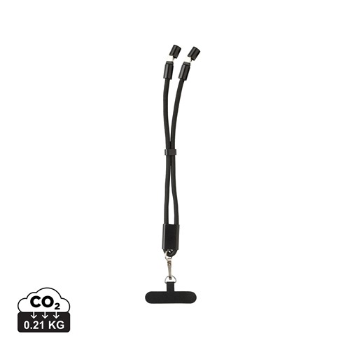 Bracelet téléphone avec câble 60W en rPET RCS LoopAmp - 1