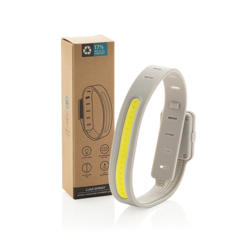gray Luz de circulación LED recargable Lumi Sprint RCS rplástic