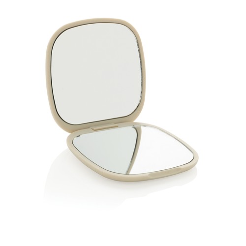 beis Espejo de maquillaje de plástico reciclado Reflecta RCS