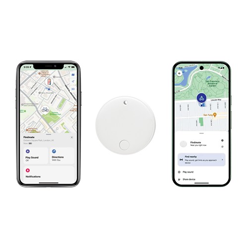 white Localizador de artículos Findmate RCS Dual IPX 5