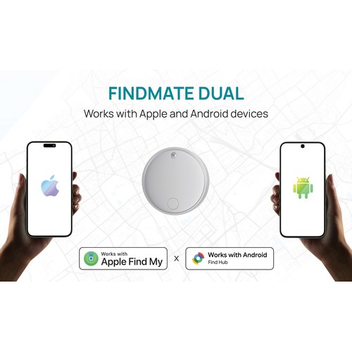 white Localizador de artículos Findmate RCS Dual IPX 5
