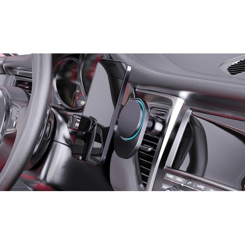 Soporte magnético coche PowerCruze plástico RCS 15W