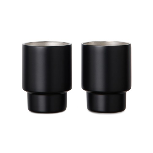 black Set 2 tazas de acero inoxidable recicladas VINGA Nagano RCS