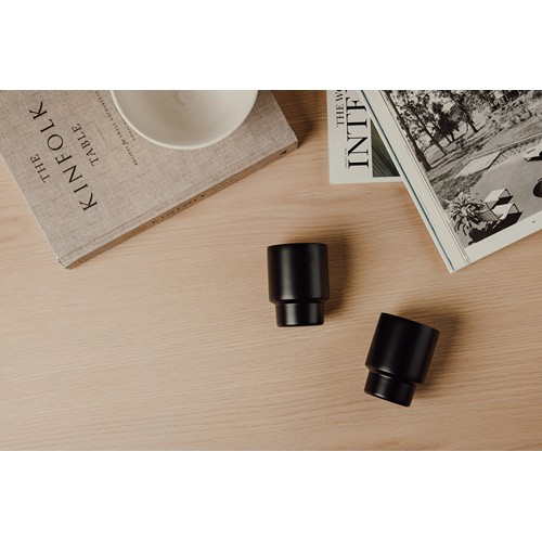 black Set 2 tazas de acero inoxidable recicladas VINGA Nagano RCS
