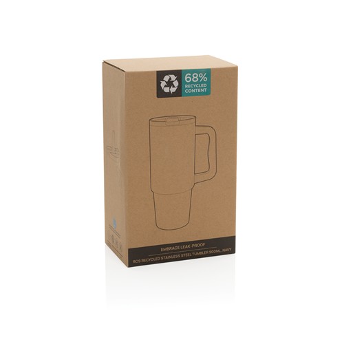 azul marino Vaso Embrace RCS acero inoxidable reciclado RCS