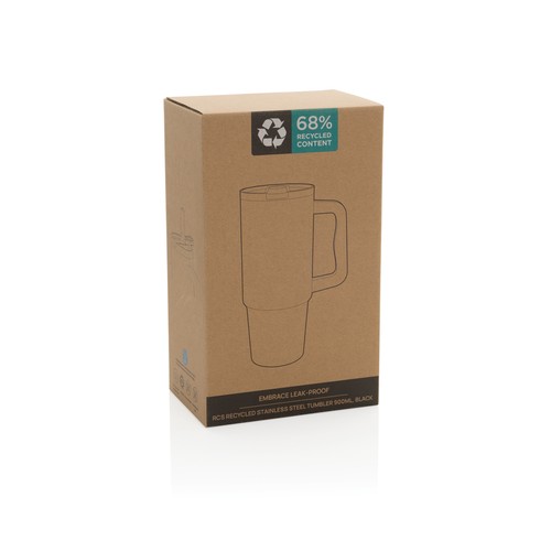 Vaso de acero inoxidable reciclado RCS antigoteo Embrace