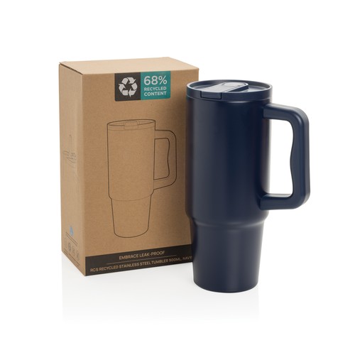 Vaso de acero inoxidable reciclado RCS antigoteo Embrace