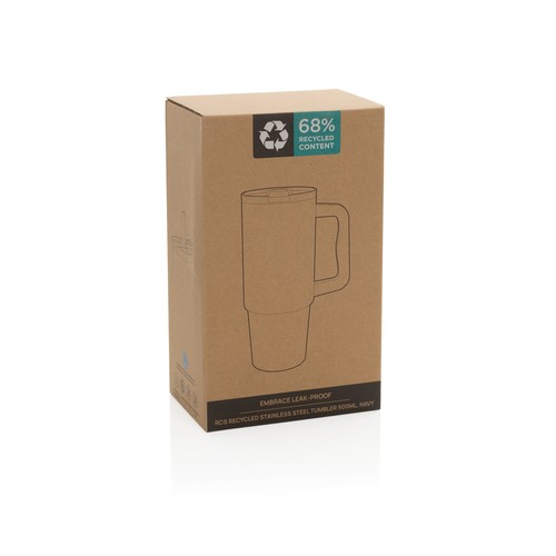 Vaso de acero inoxidable reciclado RCS antigoteo Embrace