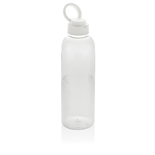 white Botella de agua antigoteo Ripple RCS RPET con asa 75 ml