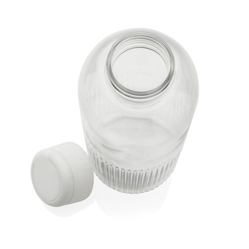 white Botella de agua antigoteo Ripple RCS RPET con asa 75 ml