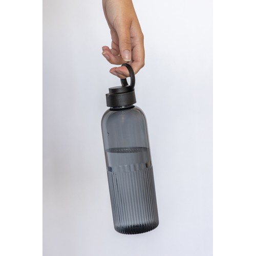 black Botella de agua antigoteo Ripple RCS RPET con asa 75 ml