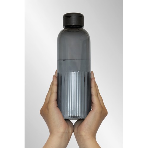 black Botella de agua antigoteo Ripple RCS RPET con asa 75 ml