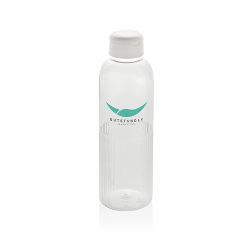 white Botella de agua antigoteo Ripple RCS RPET con asa 75 ml