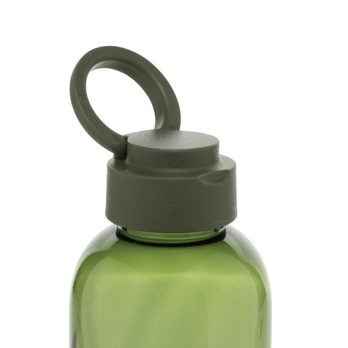 green Botella de agua antigoteo Ripple RCS RPET con asa 75 ml