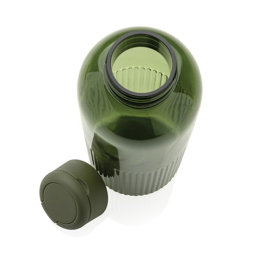 green Botella de agua antigoteo Ripple RCS RPET con asa 75 ml