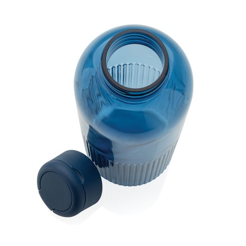 azul marino Botella de agua antigoteo Ripple RCS RPET con asa 75 ml