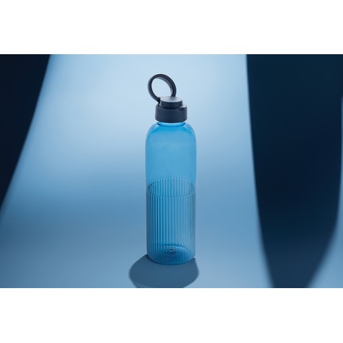 azul marino Botella de agua antigoteo Ripple RCS RPET con asa 75 ml