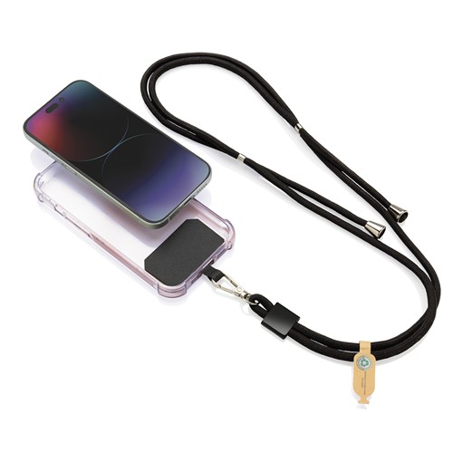 Tour de cou téléphone réglable en rPET recyclé RCS CarryLoop - 2