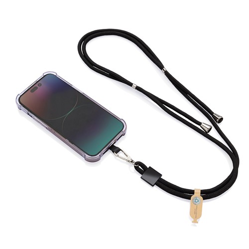 Tour de cou téléphone réglable en rPET recyclé RCS CarryLoop - 5