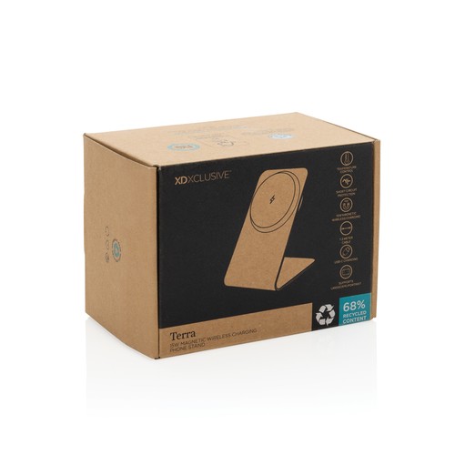 Soporte magnético Terra con carga inalámbrica aluminio 15W