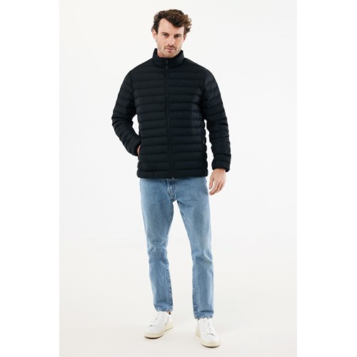 black IQONIQ Maiko Chaqueta Acolchada Hombre Poliéster Reciclado