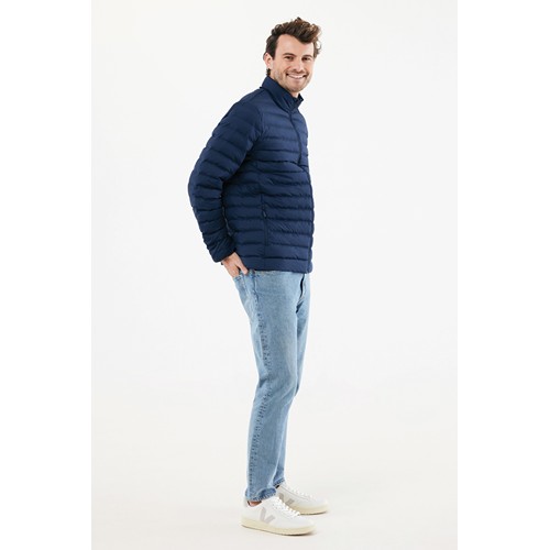azul marino IQONIQ Maiko Chaqueta Acolchada Hombre Poliéster Reciclado