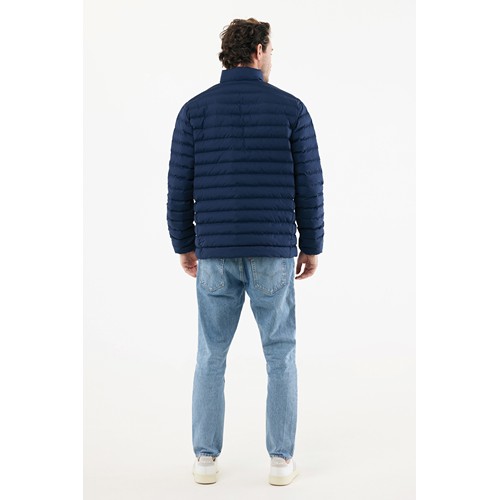 azul marino IQONIQ Maiko Chaqueta Acolchada Hombre Poliéster Reciclado