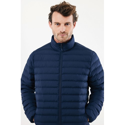 azul marino IQONIQ Maiko Chaqueta Acolchada Hombre Poliéster Reciclado