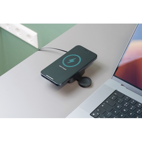 black Cargador inalámbrico Urban Vitamin Goleta 2 en 1 de 15W