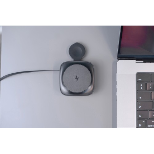 black Cargador inalámbrico Urban Vitamin Goleta 2 en 1 de 15W