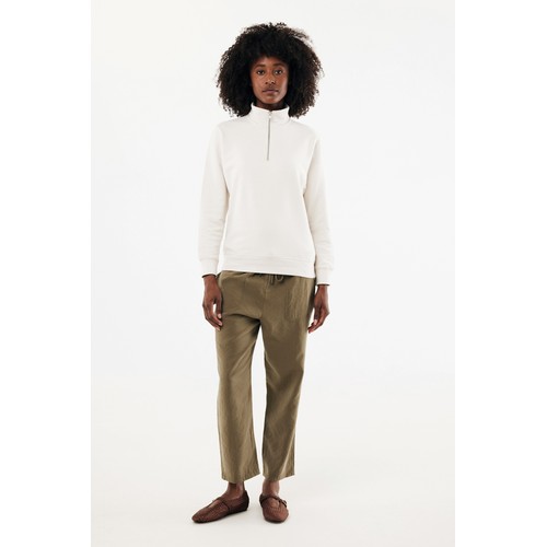 Suéter con cremallera de algodón reciclado Elgon