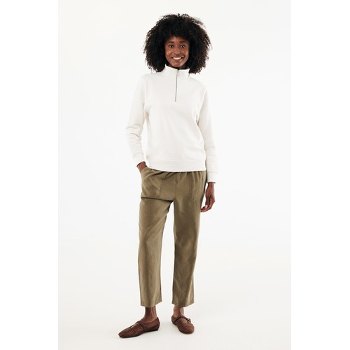 Suéter con cremallera de algodón reciclado Elgon