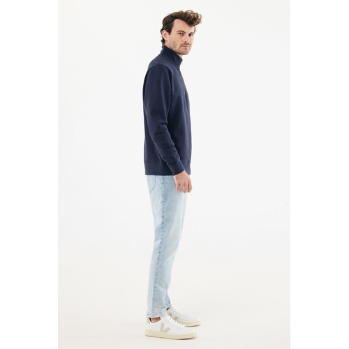 Suéter con cremallera de algodón reciclado Elgon