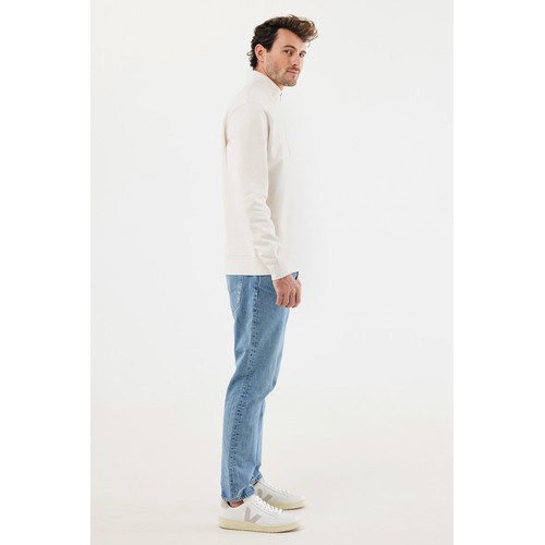 Suéter con cremallera de algodón reciclado Elgon