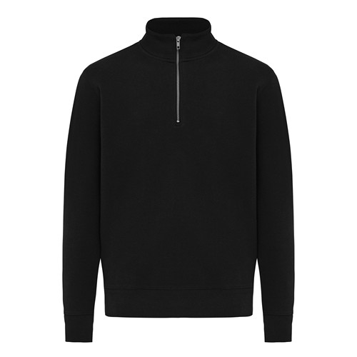 black IQONIQ Elgon Sudadera Media Cremallera Algodón Reciclado