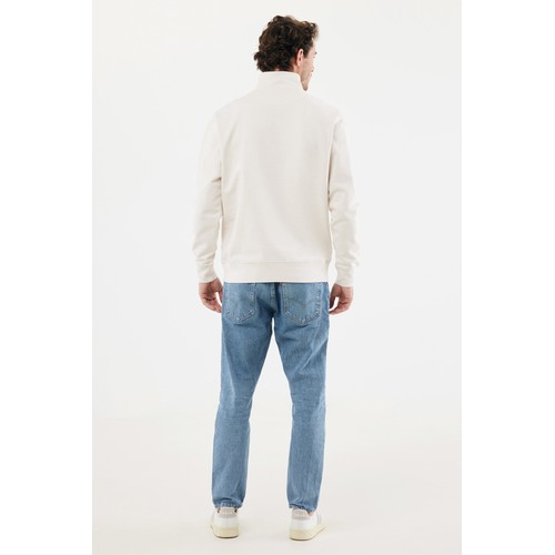 Suéter con cremallera de algodón reciclado Elgon