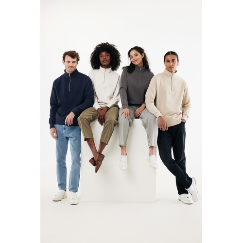 Suéter con cremallera de algodón reciclado Elgon