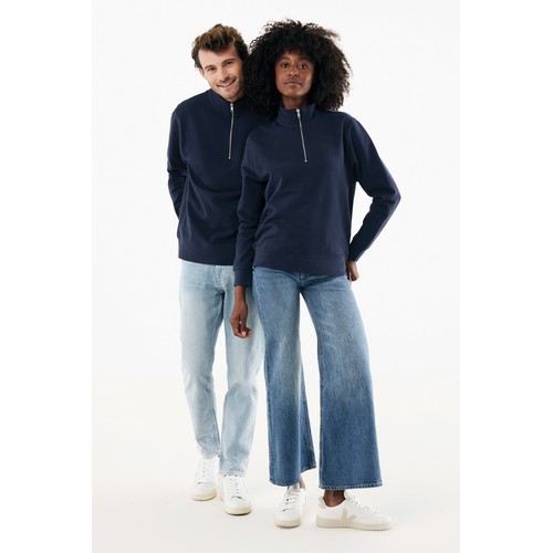 Suéter con cremallera de algodón reciclado Elgon