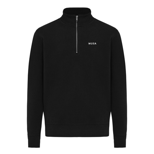 Suéter con cremallera de algodón reciclado Elgon