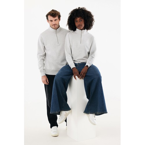 Suéter con cremallera de algodón reciclado Elgon