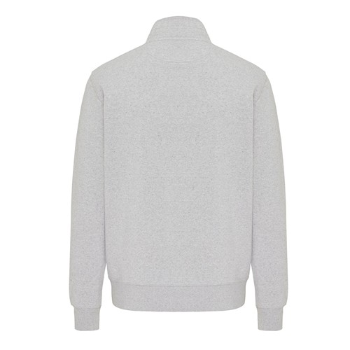 moteado gris claro IQONIQ Elgon Sudadera Media Cremallera Algodón Reciclado