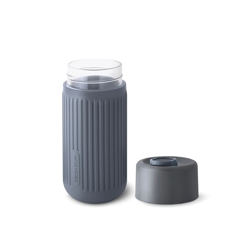 gray Vaso de vidrio Black+Blum de 340 ml