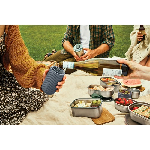 gray Vaso de vidrio Black+Blum de 340 ml