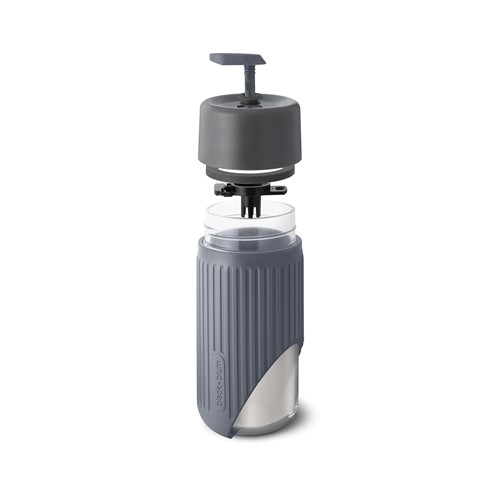 gray Vaso de vidrio Black+Blum de 340 ml