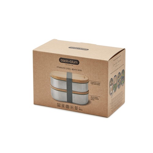 Boîte à bento double en acier inoxydable Black+Blum - 3