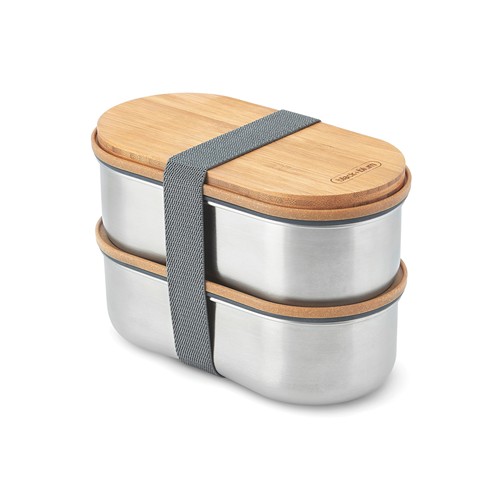 Boîte à bento double en acier inoxydable Black+Blum - 2