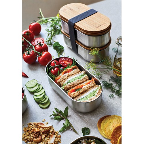 Boîte à bento double en acier inoxydable Black+Blum - 13