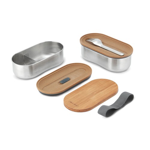 Caja Bento Doble de acero inoxidable Black+Blum