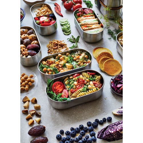 Caja Bento Doble de acero inoxidable Black+Blum